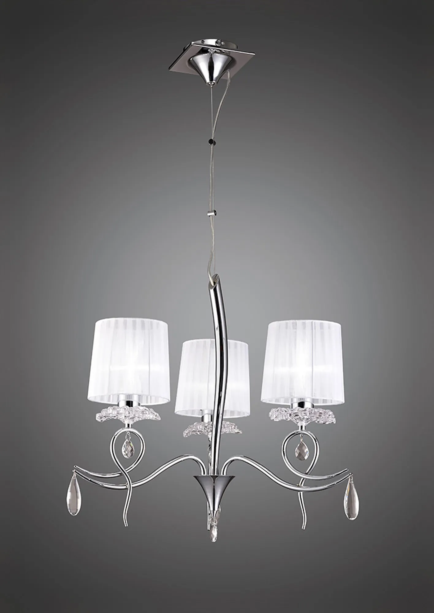 Louise Crystal Ceiling Lights Mantra Shaded Crystal Fittings